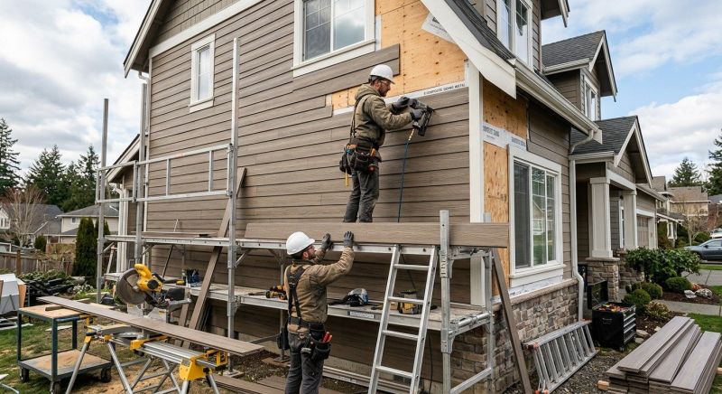 Faux Wood Siding Installation in Bloomfield, CT