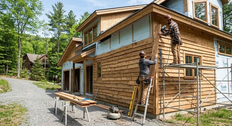 Faux Wood Siding Installation in Farmington, CT