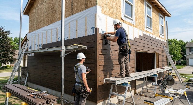 Faux Wood Siding Installation in Plainville, CT