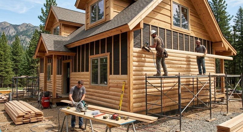 Log Siding Installation in Harwinton, CT