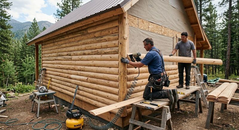 Log Siding Installation in West Suffield, CT