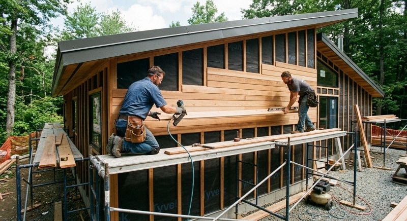 Wood Cladding Installation in Middlebury, CT